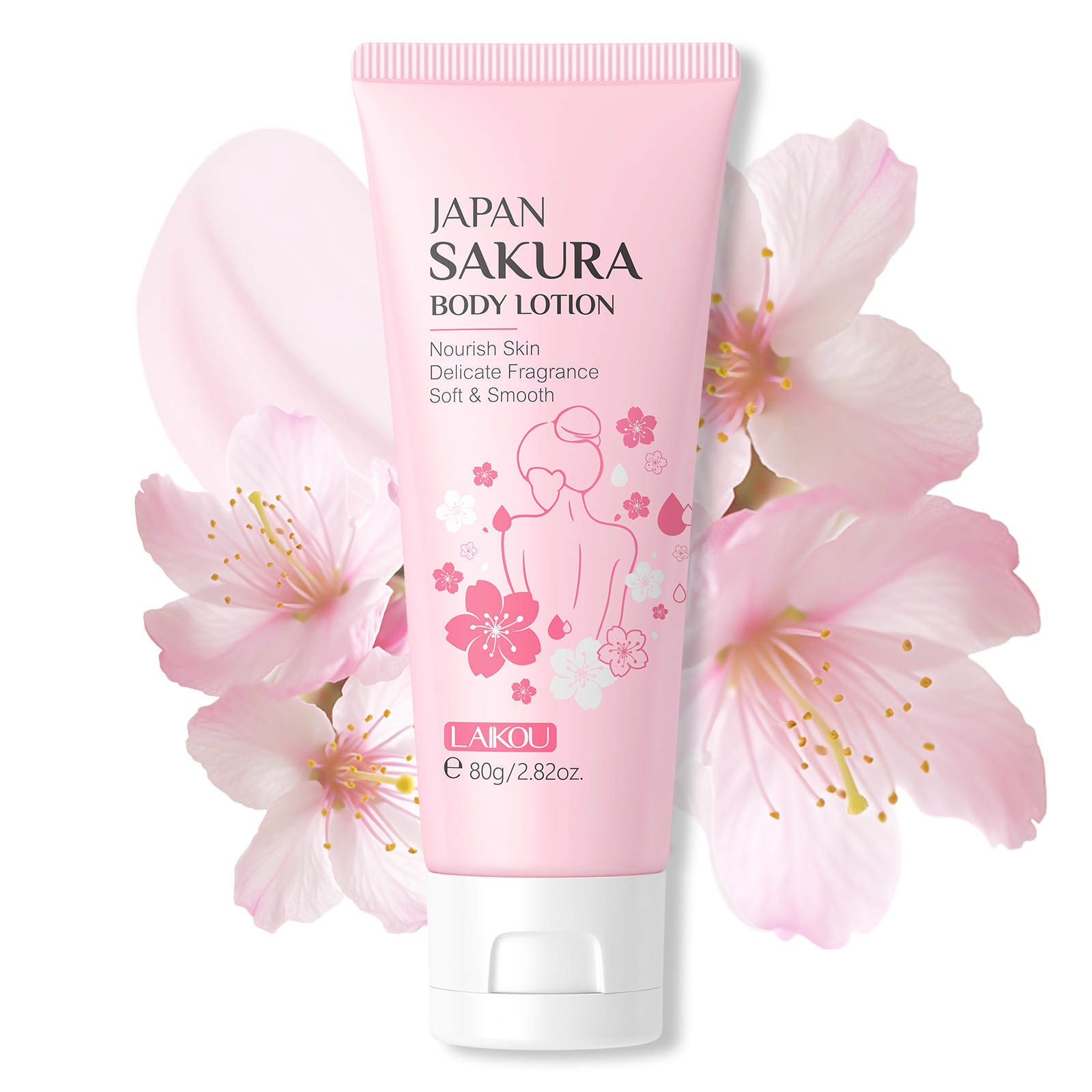LAIKOU Cherry Blossom Body Lotion 80g Moisturizing, Lingering Fragrance, Hydrating and hydrating Skin Lotion manufacturer in stock, FDA skin care Item Picture