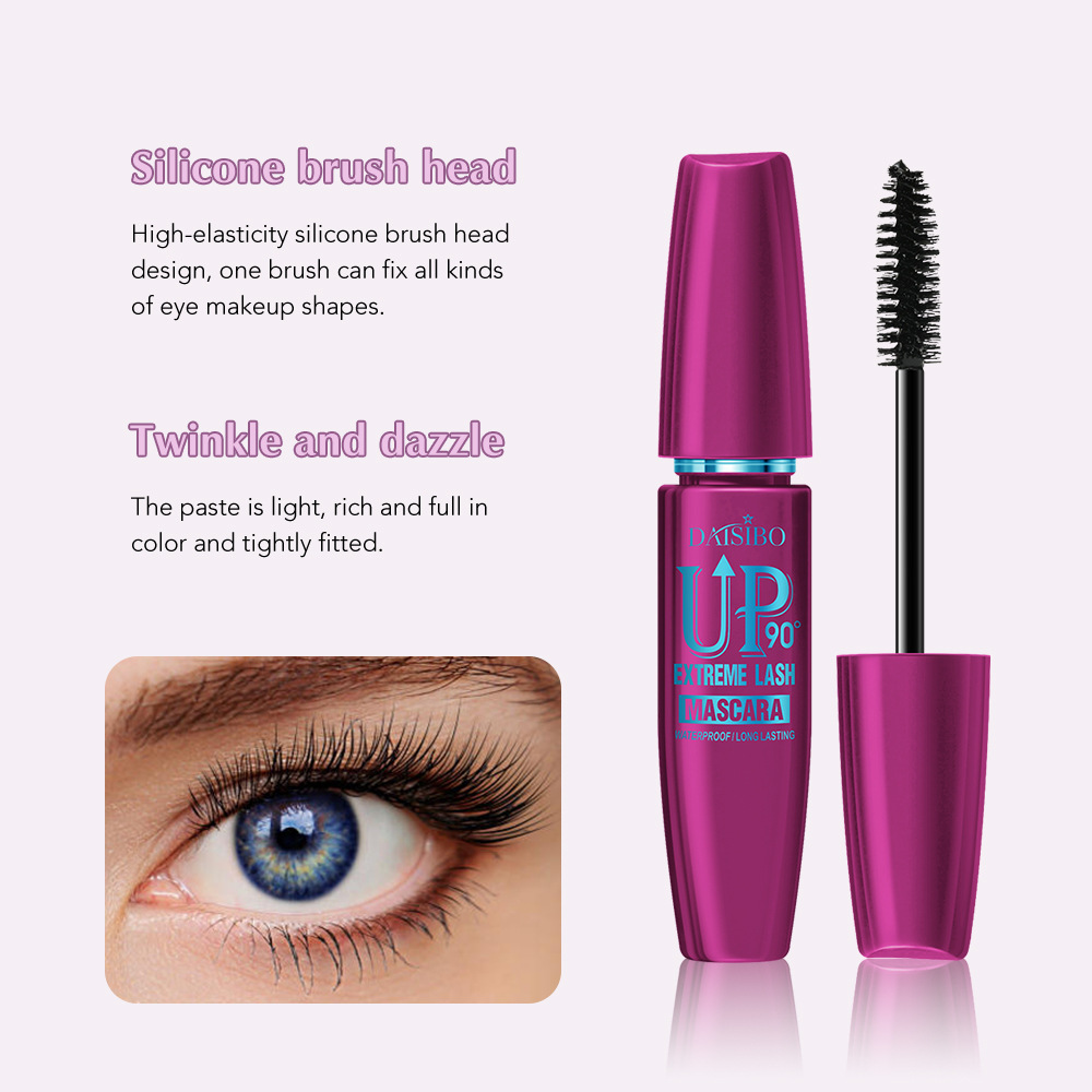 DAISIBO Cross-border Four-color Mascara is waterproof, sweat-proof, long and non-smudging, long-lasting and thick. TEMU Mascara Application Scenario