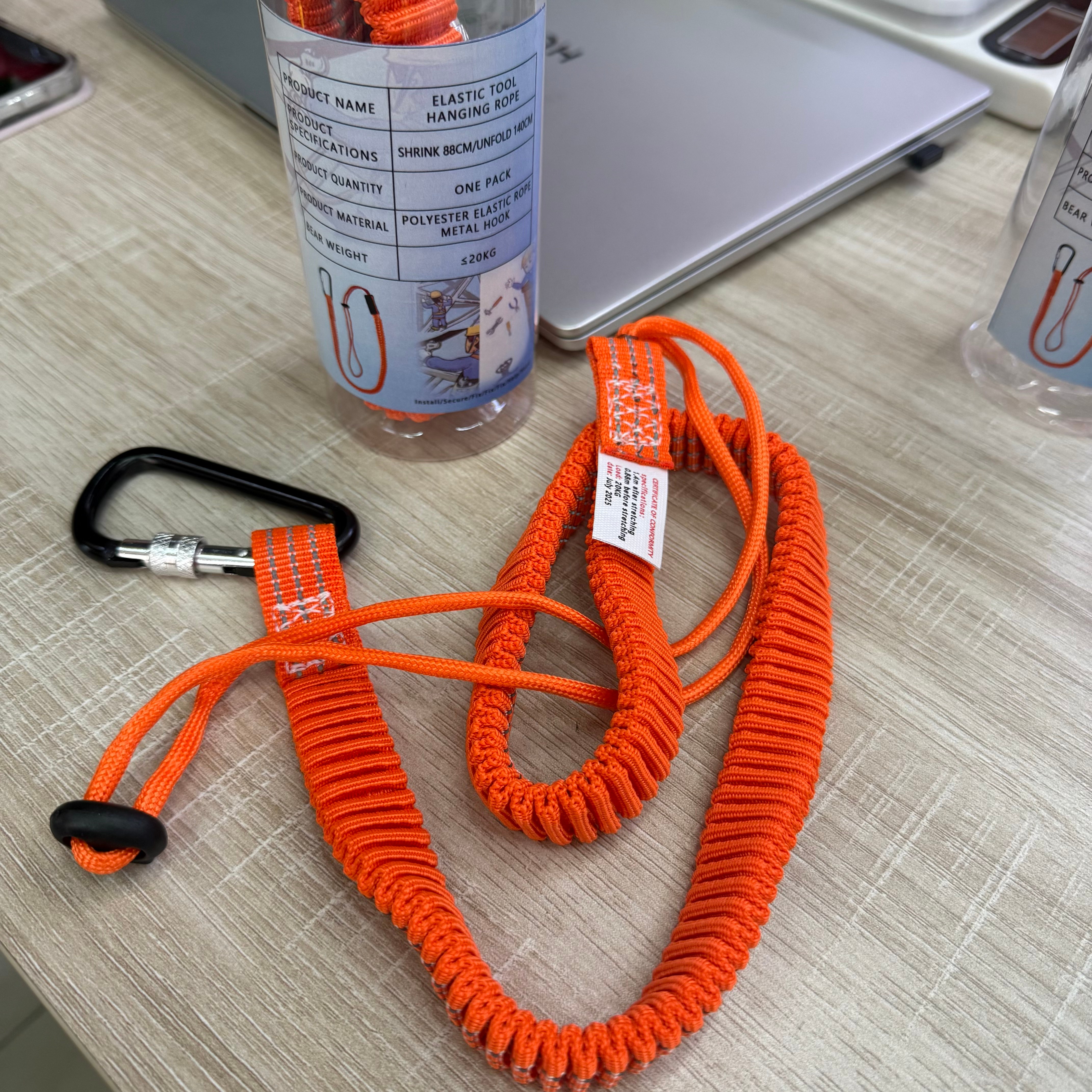 Tool anti-loss rope, safety rope, high-altitude operation tool anti-fall handrope, polyester reflective Specification image