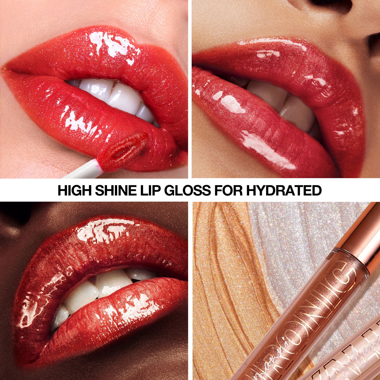 LANGMANNI Lip gloss glitter lip gloss is available in 8 colors Specification drawing