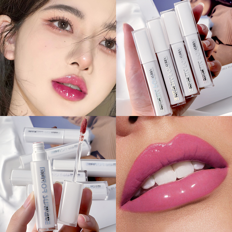 VIBELY Air Mirror Lip Gloss is rich in color, whitening, non-stick to cups in daily use, and long-lasting water-glossy lip gloss Specification drawing