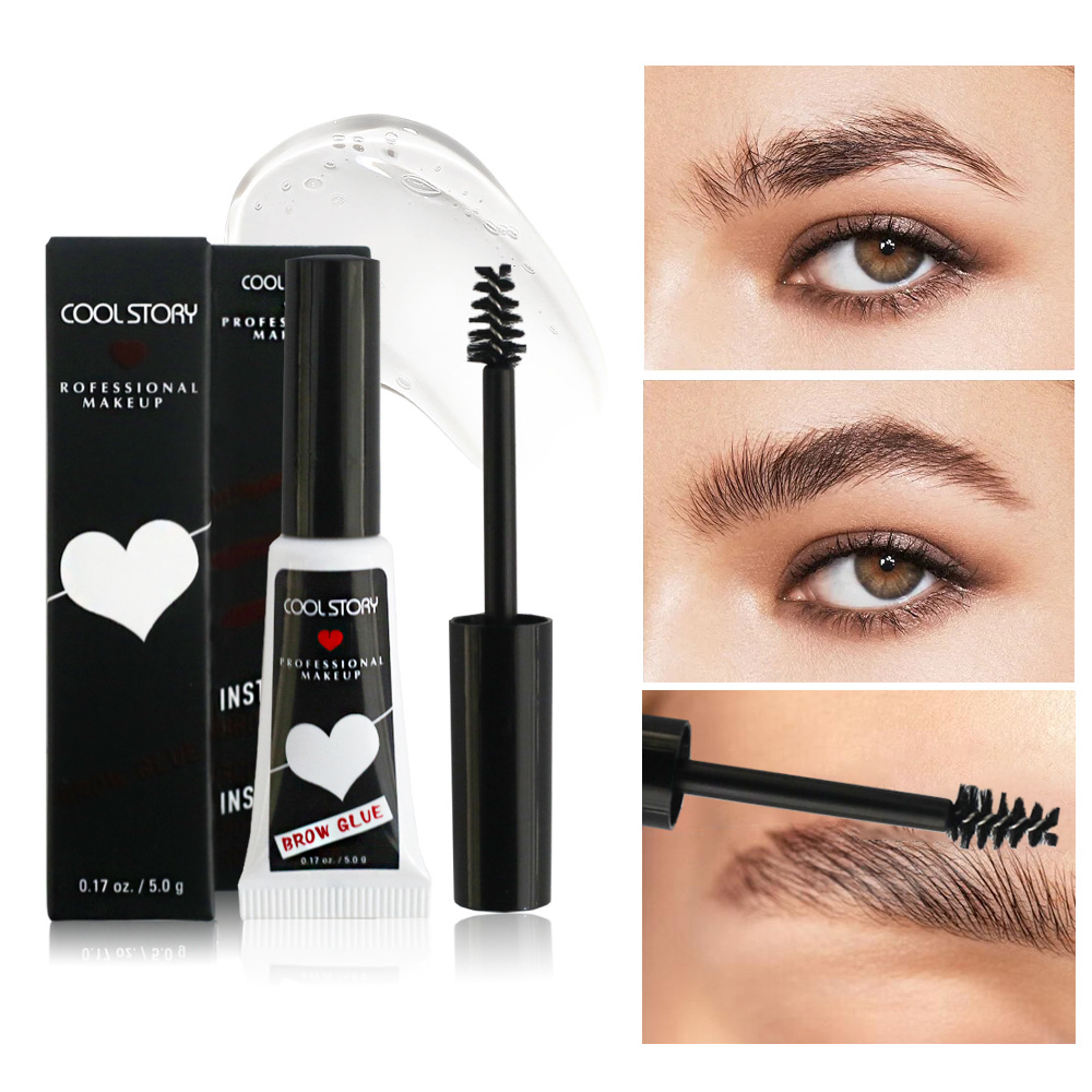Cross-border eyebrow shaping glue transparent brow gel Eyebrow glue wild eyebrow cream shaping full figure
