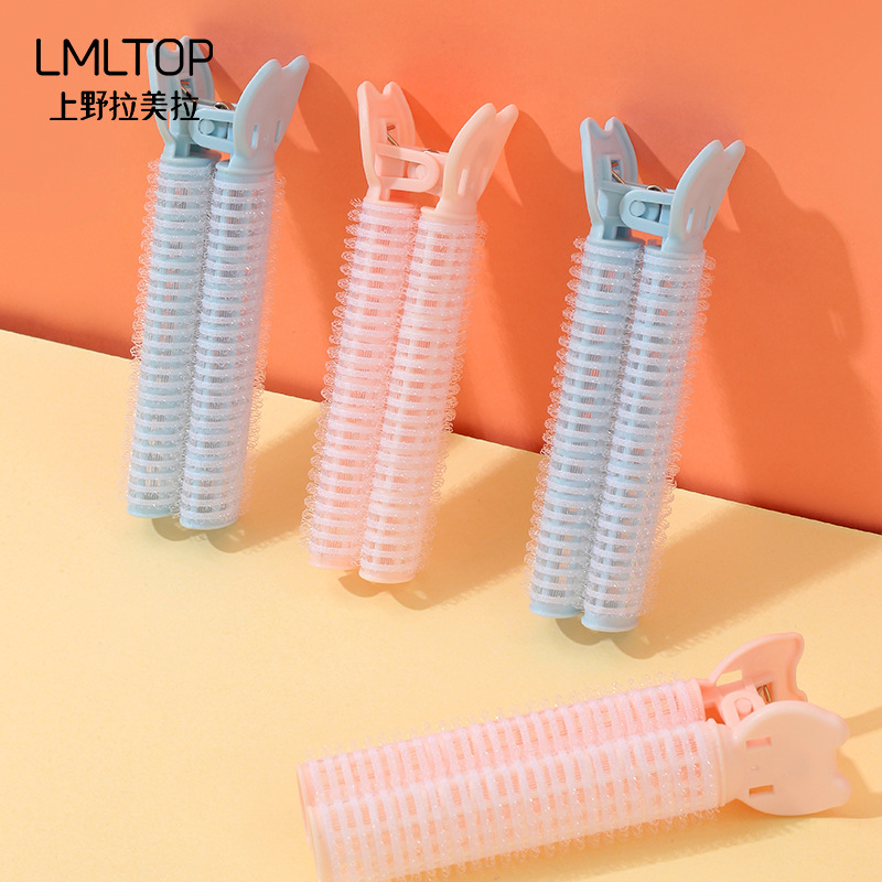 LMLTOP Internet celebrity same style hair root voluminous clip 2 sets Air bangs self-adhesive Voluminous curling Iron SY102 details Picture