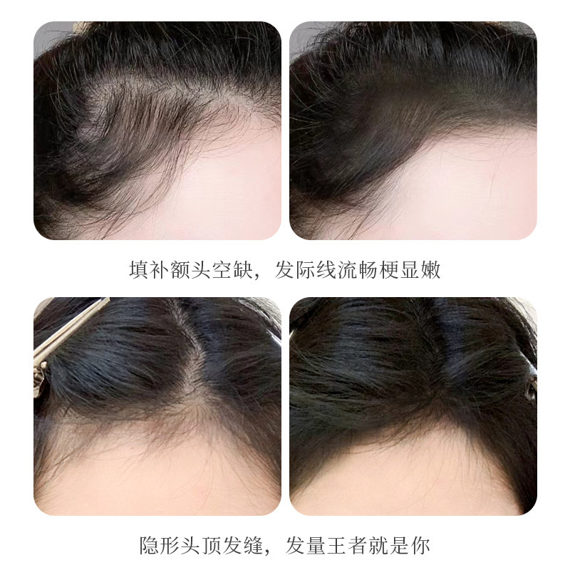 xixi Puffy plush Hairline Powder for filling and hair replacement, waterproof and sweat resistant contouring powder for shading and modifying the forehead and hairline Specification drawing