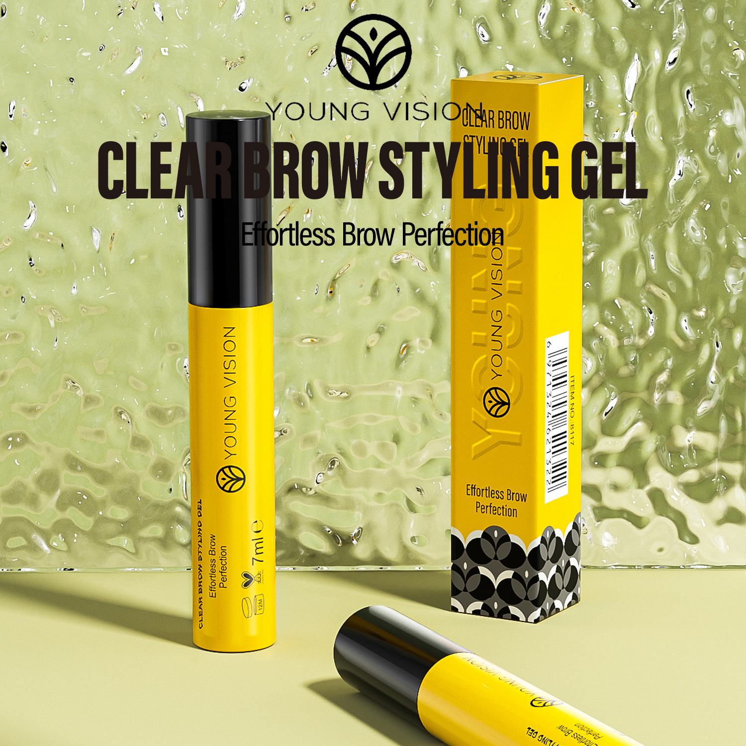 YOUNG VISION eyebrow gel is transparent, natural and more three-dimensional, with a large brush head Specification drawing
