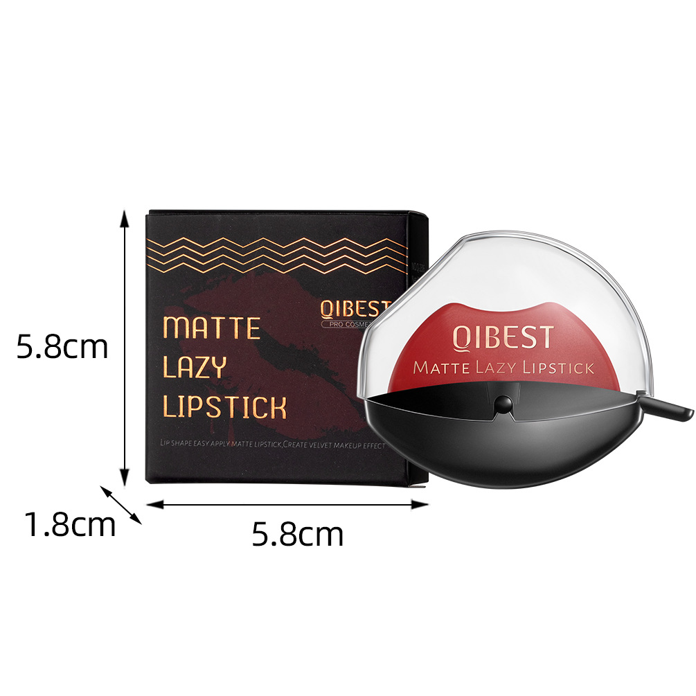 QIBEST Lazy Lip Lipstick is not easy to fade, has a long-lasting matte finish, and does not stick to the rim of the cup. Wholesale Item Picture