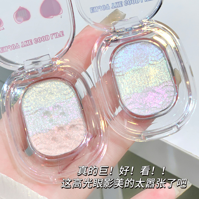 xixi Mashed Potato High-gloss, brightening, Gradient Eyeshadow Palette, Sparkling, Fine, Undereye, Sparkling, Chameleon, Pearl Eyeshadow full figure