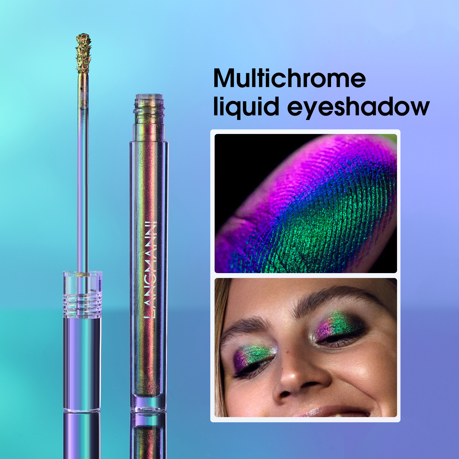Langmanni Single Chameleon Liquid Eyeshadow shines with eyeshadow liquid eye makeup details Picture