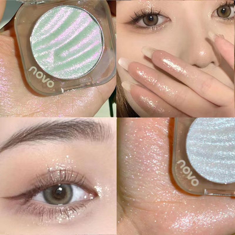 NOVO Phantom Light Three-dimensional Highlighter Powder Facial Brightening Glitter Powder Polarized Fine Glitter Chameleon Highlighter Contouring details Picture