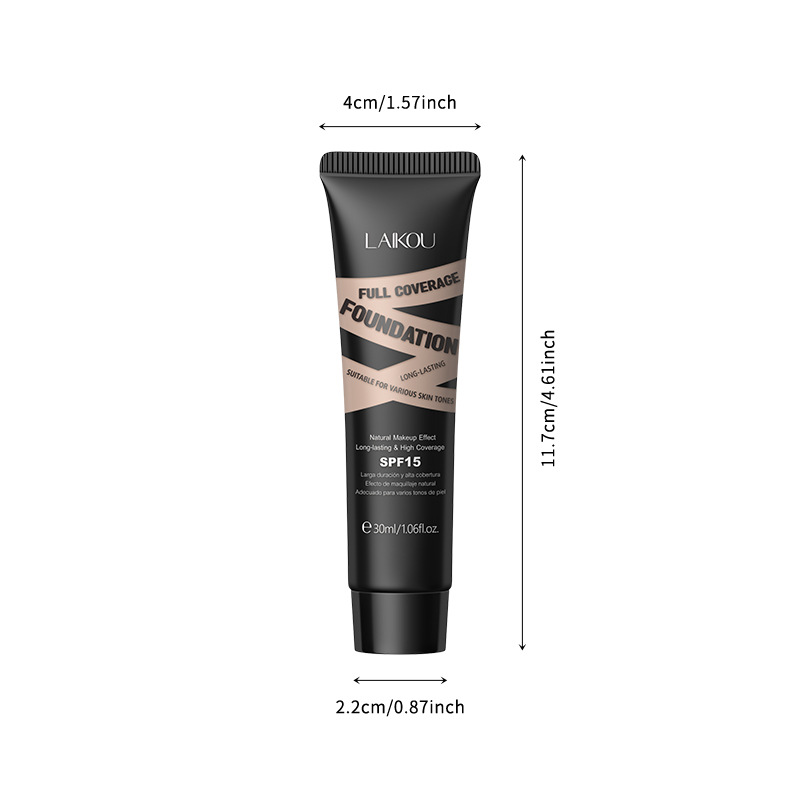 temu Edition Laicome Full Coverage Foundation 30g(Tube) Covers blemishes, enhances makeup, and brightens the skin in 9 colors Item Picture