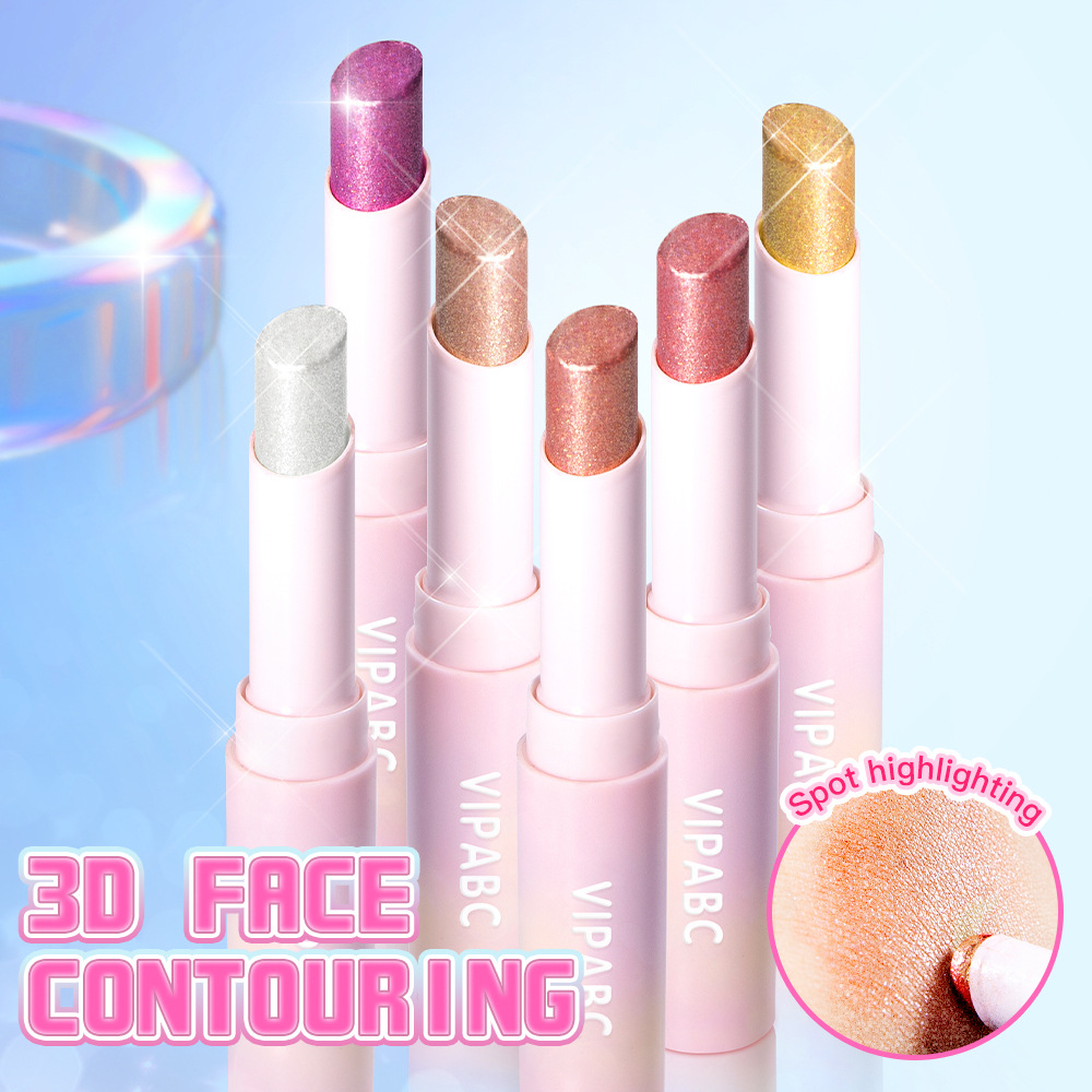Cross-border bestseller Crystal jelly high-gloss eyeshadow stick, super shiny multi-color eyeshadow high-gloss stick, Galaxy fine flash, explosive flash full figure