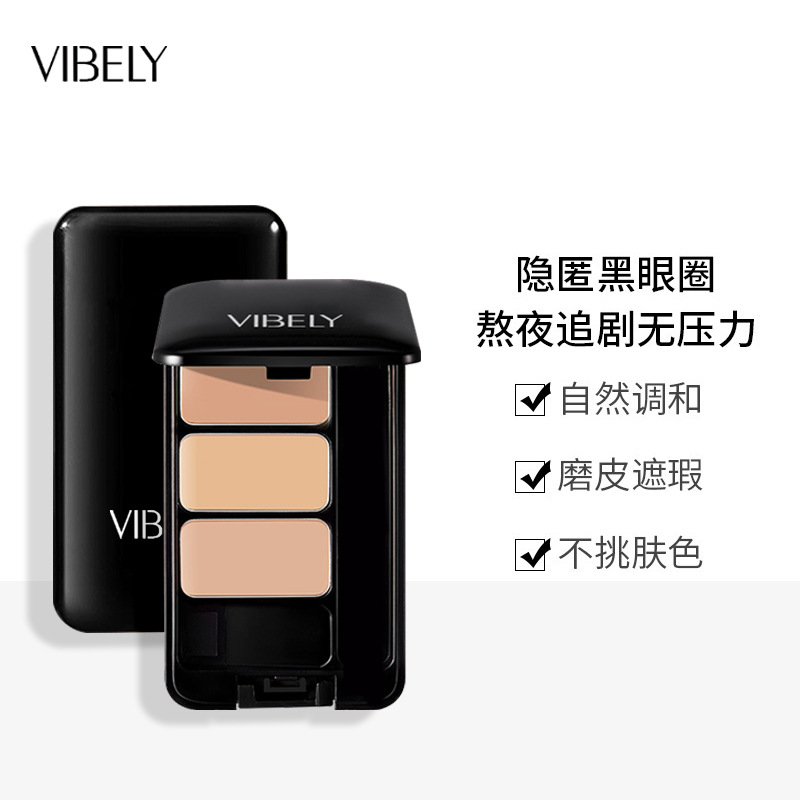 VIBELY Waterproof and non-smudging three-color Concealer to cover spots, acne marks, eye concealer, contouring pen and tattoos full figure