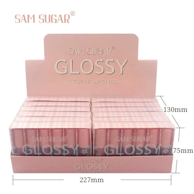 SAM SUGAR Matte non-stick Cup 6-color Lip Gloss set Matte Velvet easy-to-Apply Lip Gloss Glaze liquid Item Picture