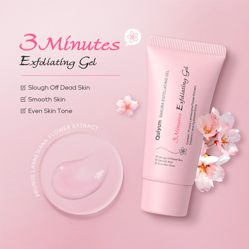 temu version QUIYUM Cherry Blossom Keratin Gel 50g (Tube) Facial Pore Cleansing Keratin Manufacturer full figure