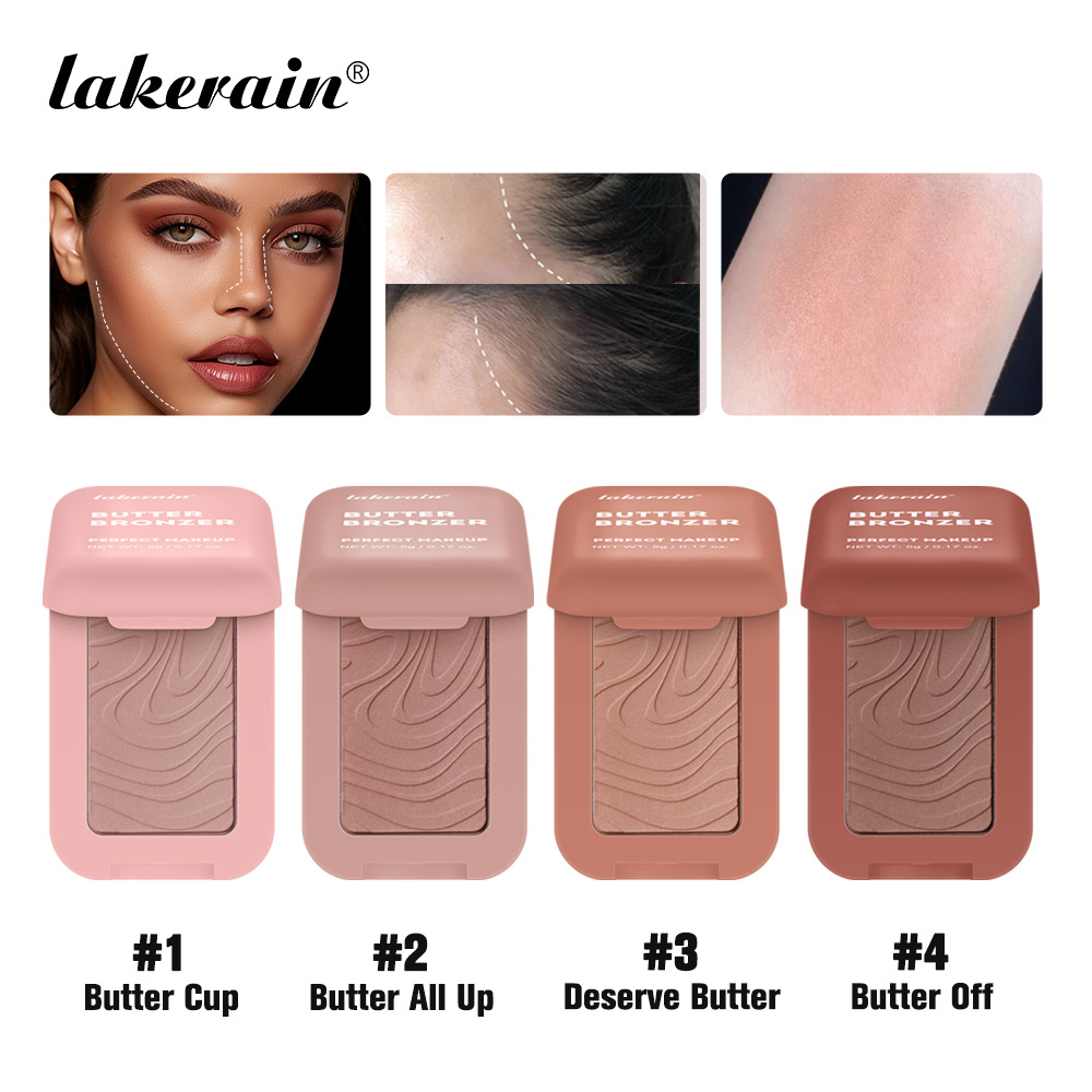 lakerain Butter Bronze Contouring Powder for Contour and natural hairline Contouring powder full figure