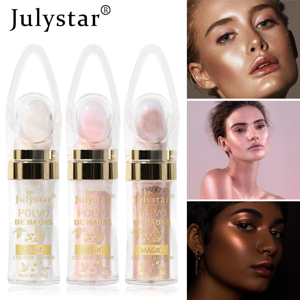 Fairy Highlighter Pat Powder brightens the whole body, natural and three-dimensional contouring Blush, Fairy Powder, Pearl Glitter Powder, Cross-border full figure