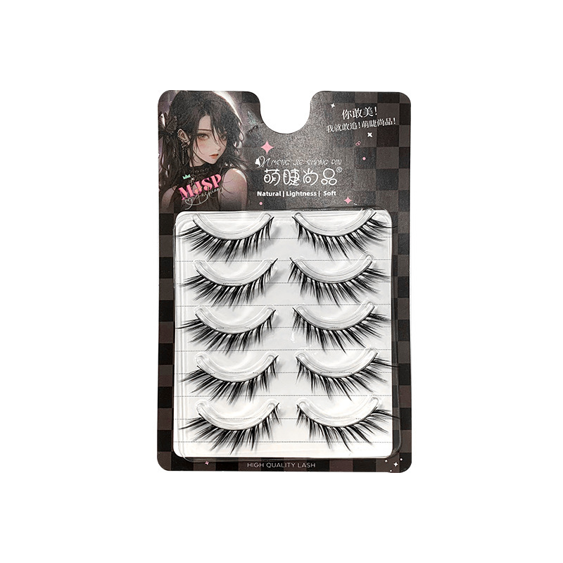 Mengjie Shangpin Cool fox-style false eyelashes, one-piece natural whole baby fox eye, comic beginner's eyelashes Item Picture