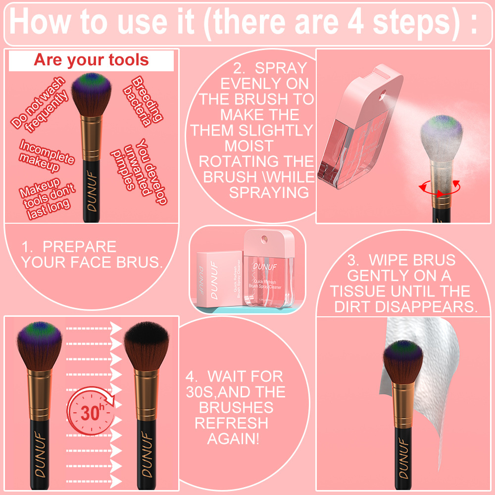 DUNUF35ML Makeup Spray Tool Cleaner, please check! Link Disclaimer - For Foreign trade only Application Scenario