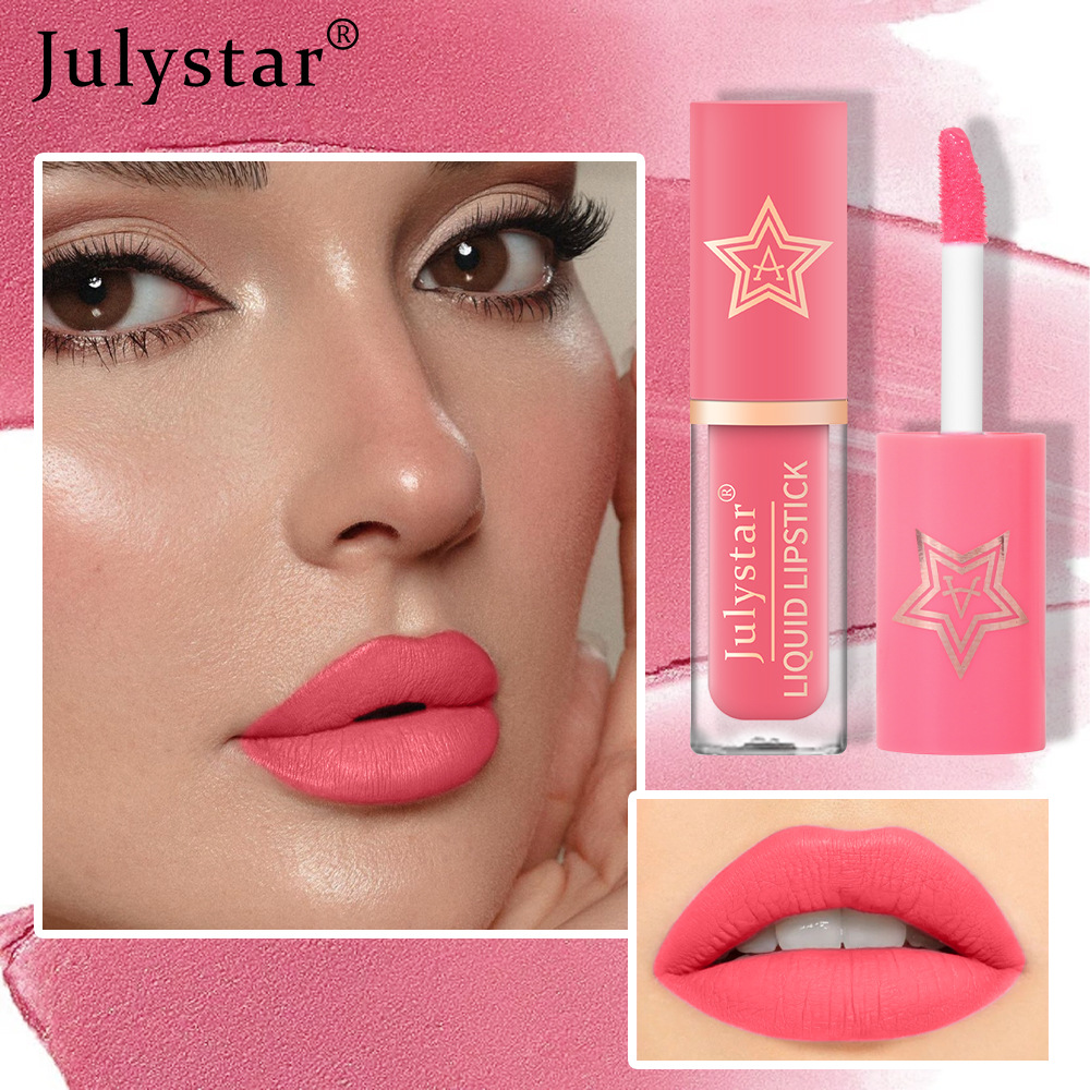Cross-border makeup lip and cheek dual-use matte lip gloss set, natural, long-lasting, non-fading, non-stick to cups, matte lipstick wholesale Specification drawing