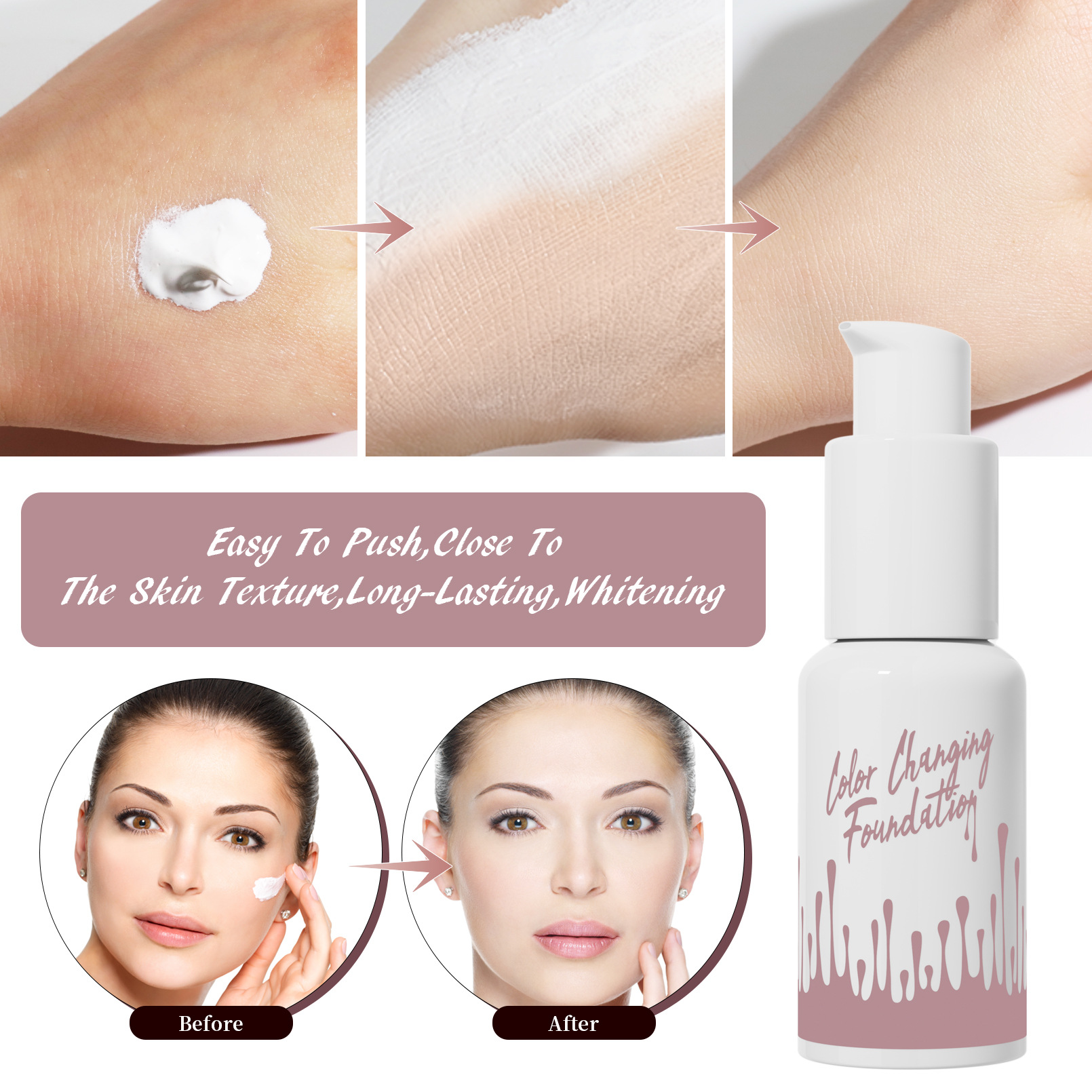 Hellokiss Color changing foundation Specification drawing