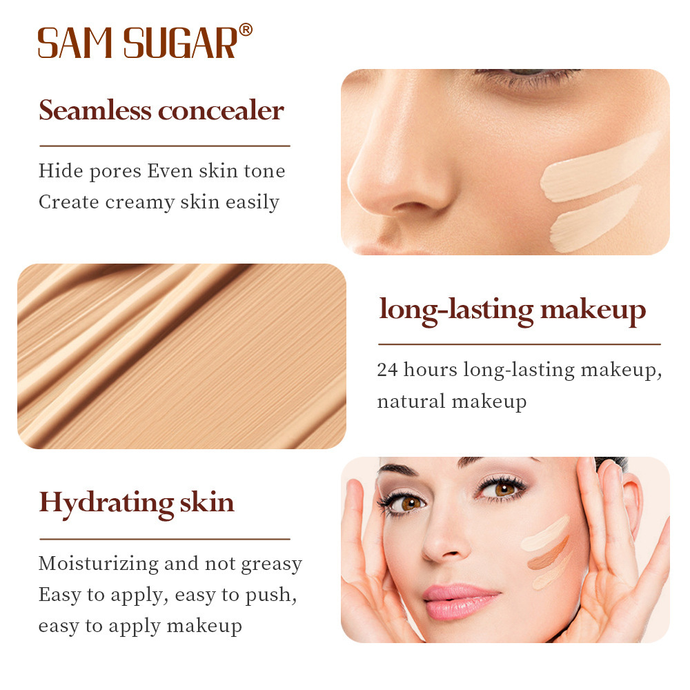 SAM SUGAR 6-Color Contouring Foundation Natural Softening Cream Specification drawing