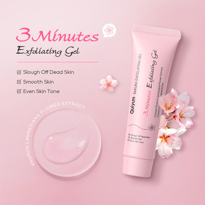 temu version QUIYUM Cherry Blossom Keratin Gel 30g (Tube) Facial Pore Cleansing Keratin Manufacturer full figure