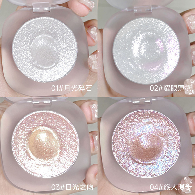 CVZ Highlighter Contouring Plate, Highlighter Powder Compact, Mashed Potatoes, Diamond Highlighter Powder, Gradient Highlighter Nude Makeup, brightening and sparkling girls details Picture