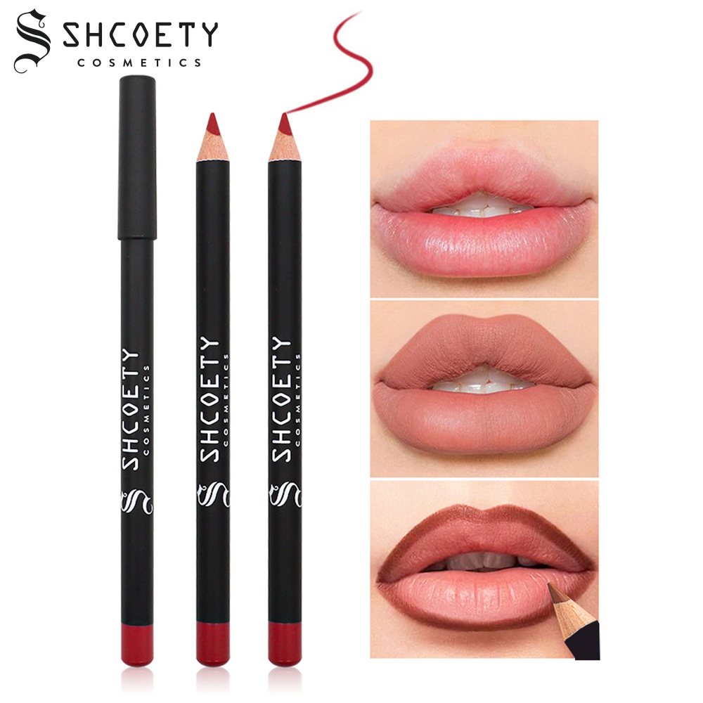 European and American cross-border beauty multi-color lipstick lip pens that do not fade, double-headed pink lip liner pens, wholesale of foreign trade cosmetics full figure