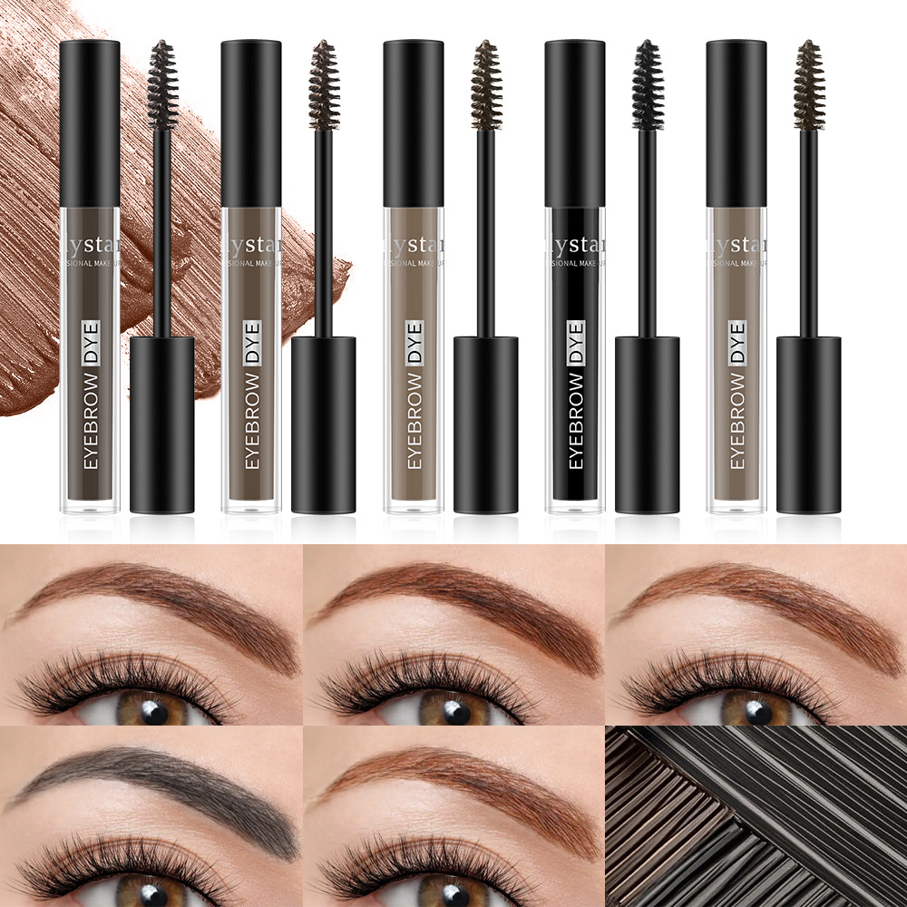 Cross-border makeup liquid eyebrow dye, double-headed eyebrow brush, wild, natural, long-lasting setting, waterproof and sweat-proof eyebrow liquid and eyebrow cream full figure