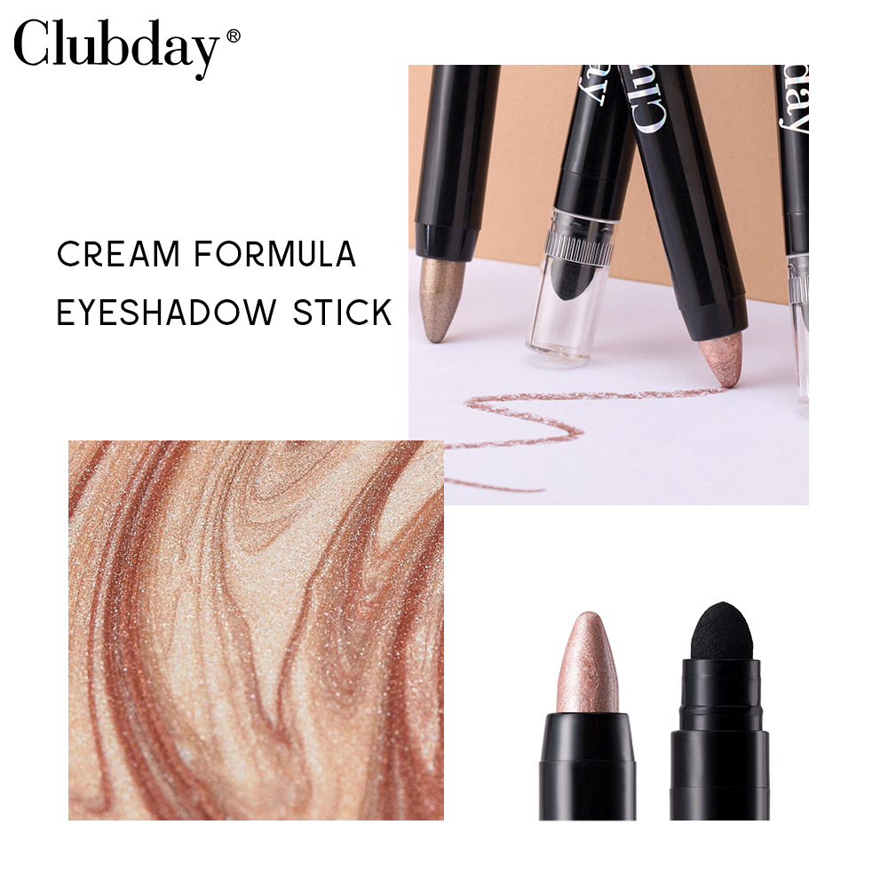 Clubday Cross-border Double-headed Pearlescent Eyeshadow Stick, long-lasting waterproof, lazy eye makeup brightening, high-gloss, under-eye Eyeshadow pen Specification drawing