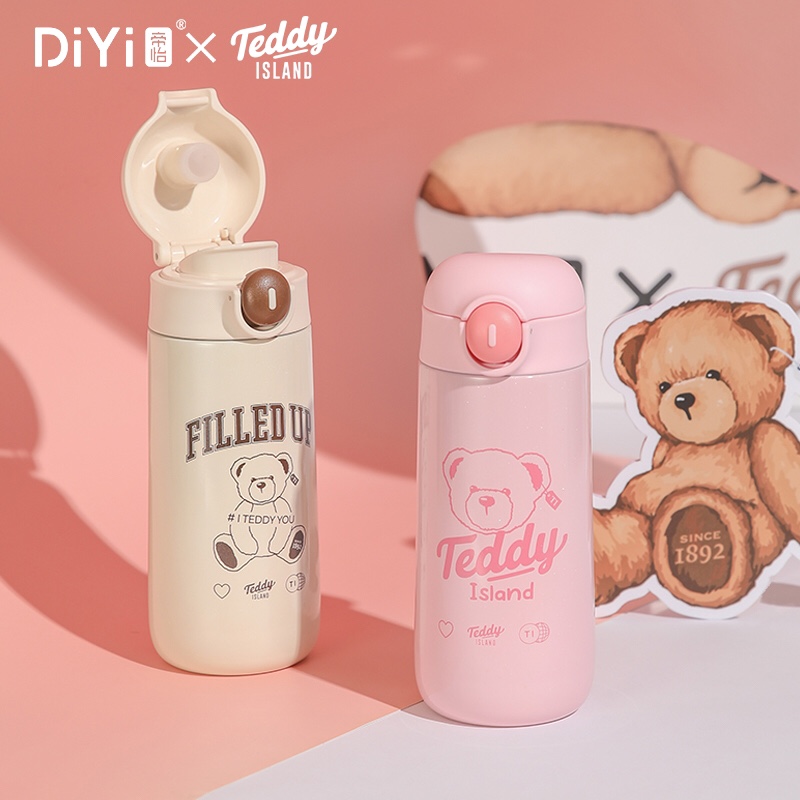 【2023 Autumn/Winter New Collection 】 New series Launched 🆕BW1041 Di Yi X Teddy Ailan Classic Jumping Series 400ml, inner and outer 304, direct drinking spout, with built-in handle! pic 9