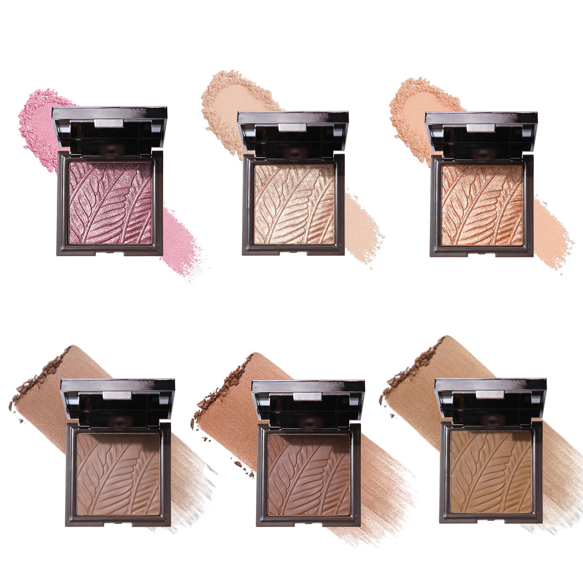Cross-border MAFFICK small silver block Powder Compact Contouring Pearlescent matte setting loose Powder compact details Picture