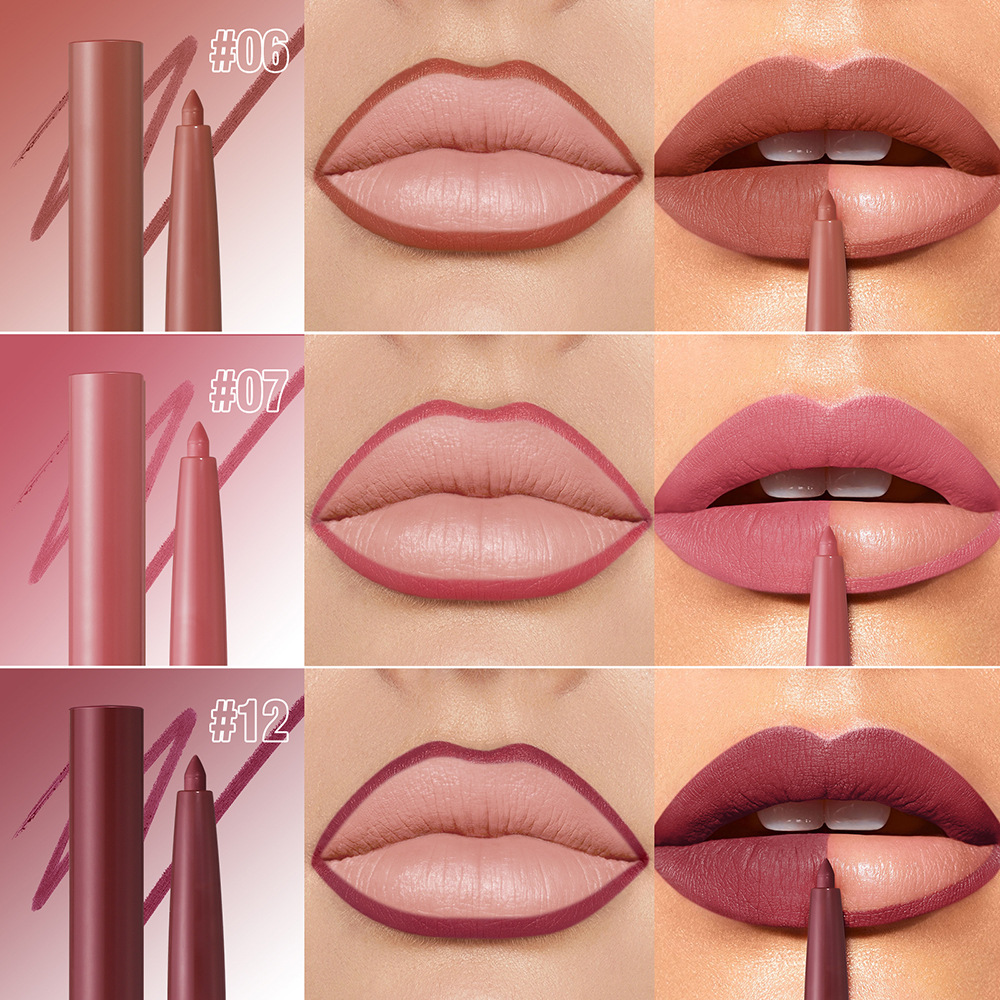 LANGMANNI 12-color matte lip liner pen wholesale on Amazon temu details Picture