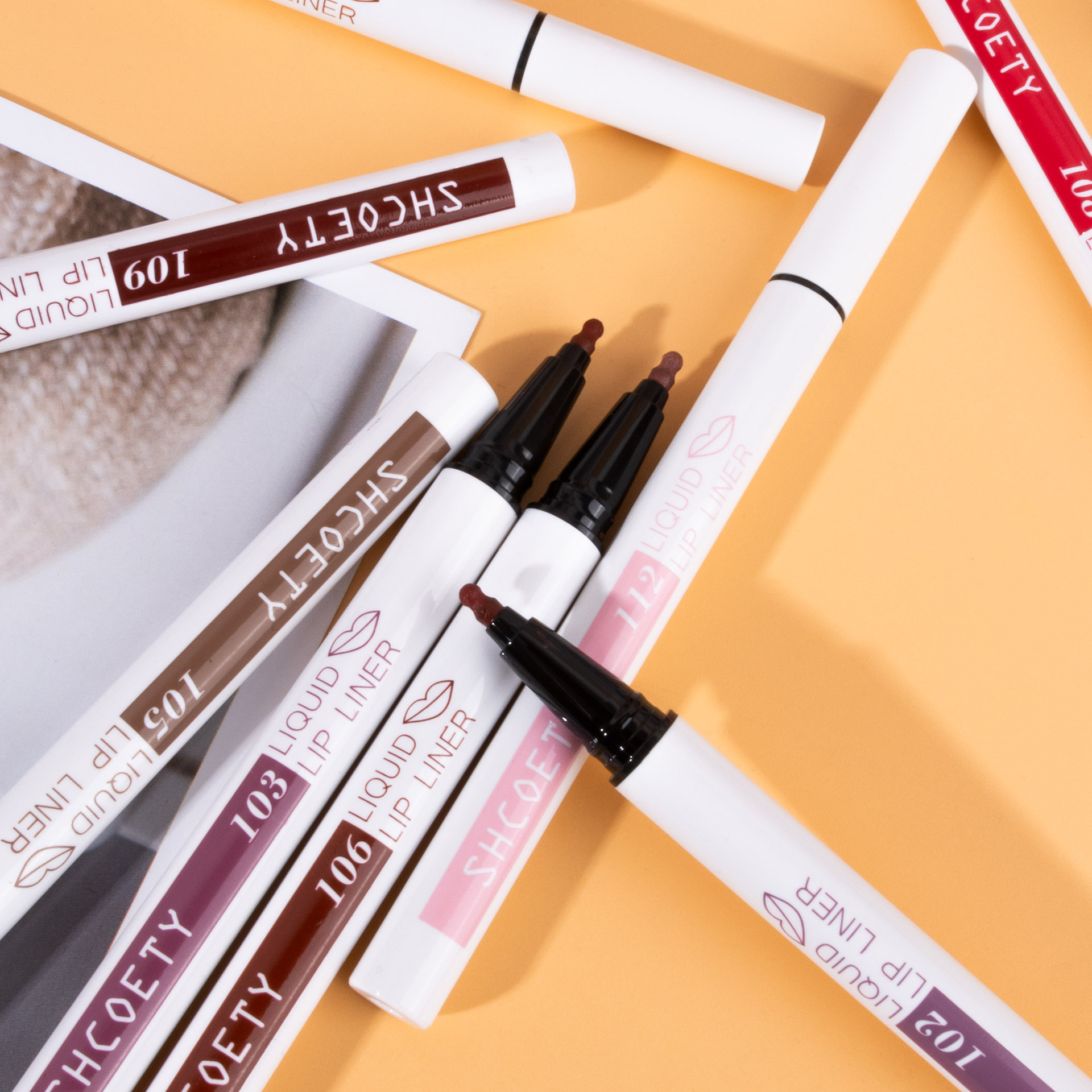 SHCOETY Cross-border Matte Liquid Lip Liner Pen Set, matte Lip gloss, Waterproof nude Lip gloss, Long-lasting Lipstick pen Application Scenario