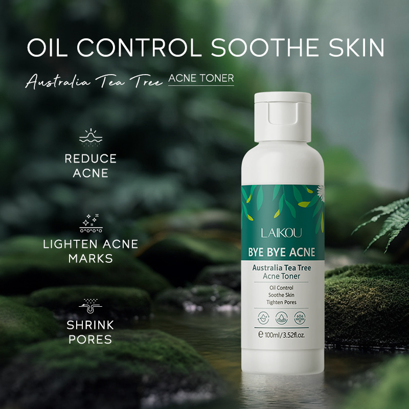 Manufacturer's in-stock cross-border LAIKOU Australian Tea Tree anti-acne Toner 100ml for hydrating and moisturizing details Picture