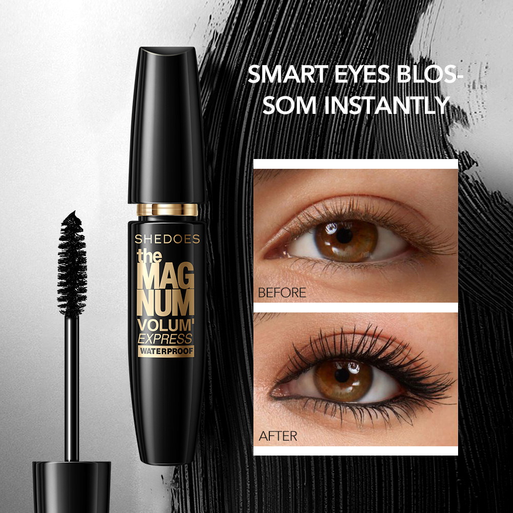 SHEDOES Cross-border four-color European and American style waterproof, sweat-proof, long, non-smudge, long-lasting, thick and quick-drying mascara details Picture