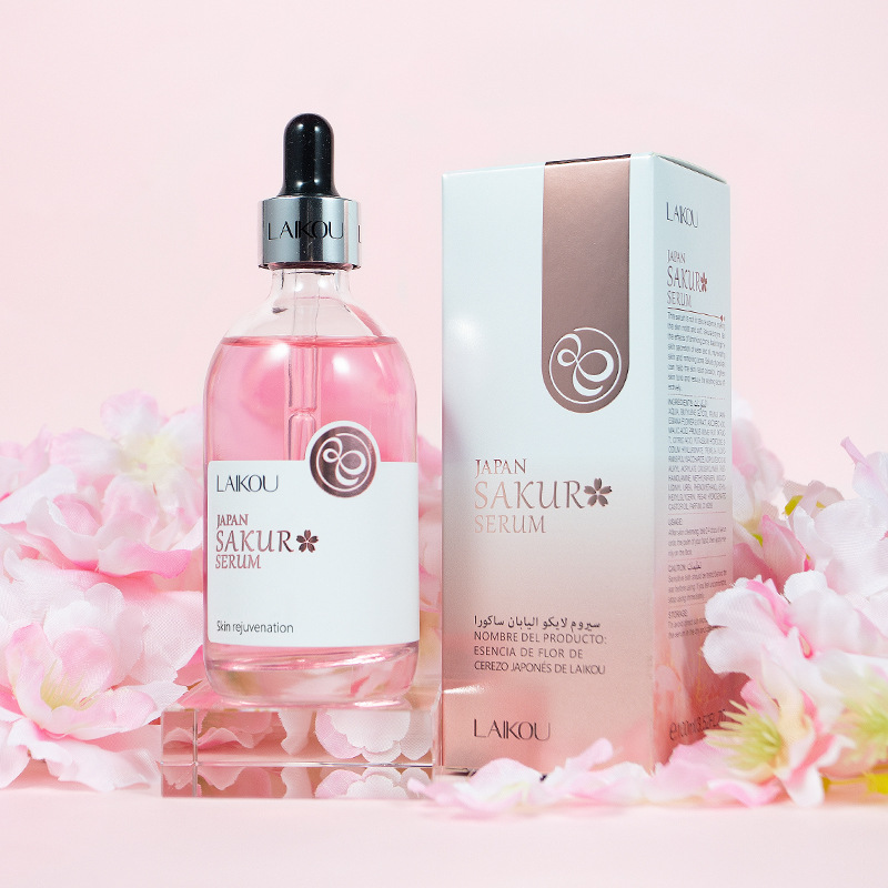 Cross-border Laicome Japanese Cherry Blossom Essence 100ml, essence Essence, hydrating and moisturizing facial care manufacturer wholesale full figure