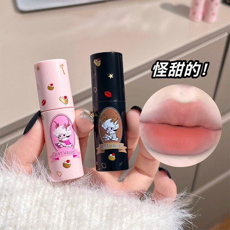 Art Value Xiaolongnu Milk Cake Soft Mist Lip Paste Matte Velvet Whitening Lip Glaze Versatile, Natural and affordable Cross-border details Picture