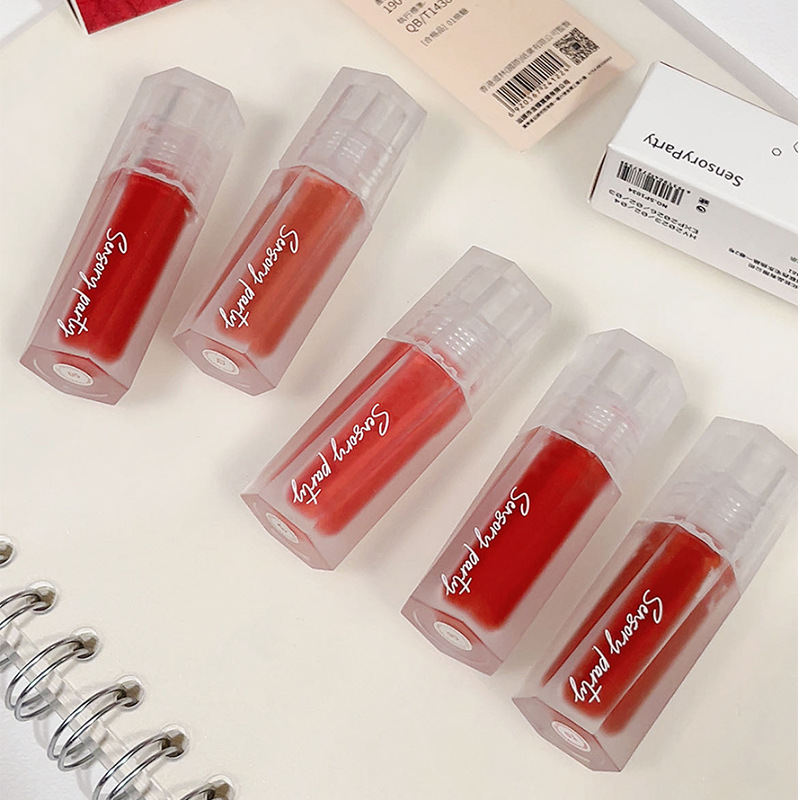 Sensory Party Matte velvet lip gloss, matte and white lip paste, not easy to stick, affordable for students, cross-border from Southeast Asia details Picture