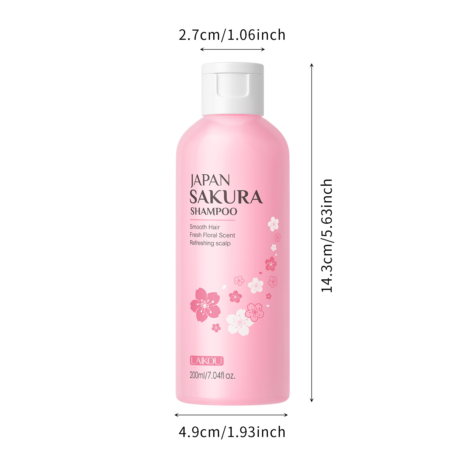 Cross-border Laiko Sakura Shampoo 200ml, cleansing hair, smooth and fragrant, factory in stock, one-piece consignment Item Picture