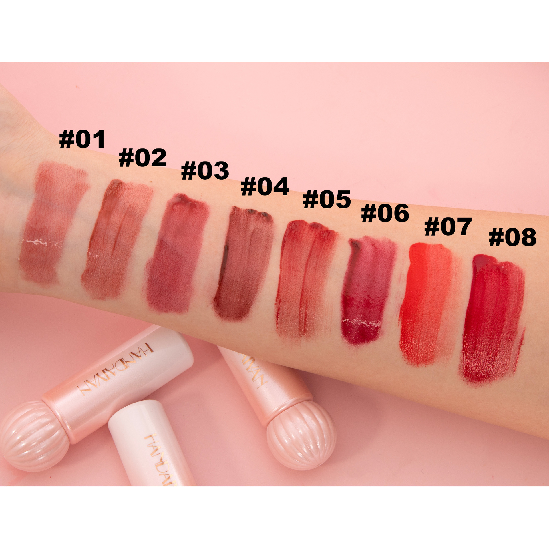 HANDAIYAN is easy to color, hydrating, moisturizing and long-lasting mirror lip dye, lipstick, water, smooth dyeing lip gloss and lip gloss Specification drawing