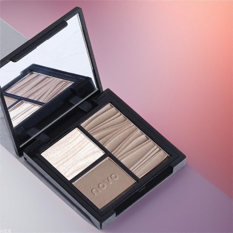 NOVO Multi-effect Three-color Facial contouring Tray for three-dimensional brightening of the face, highlighting the under-eye contour, side profile and nose profile, and all-in-one contouring tray full figure