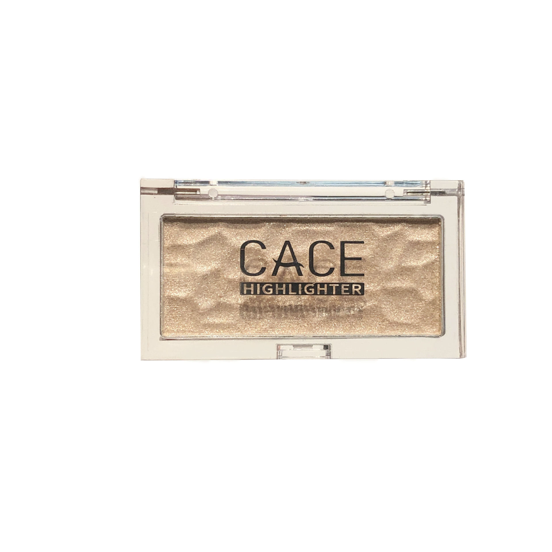 CACE Phantom Wave High Gloss Powder Facial Brightening Powder Compact, Pearl Three-Color Square wavy Makeup Cream Item Picture