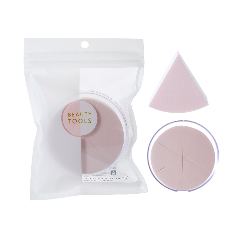 LMLTOP 6 pieces of makeup powder puffs soaked in water, large round sliced makeup puffs, wholesale beauty tools 214 Item Picture