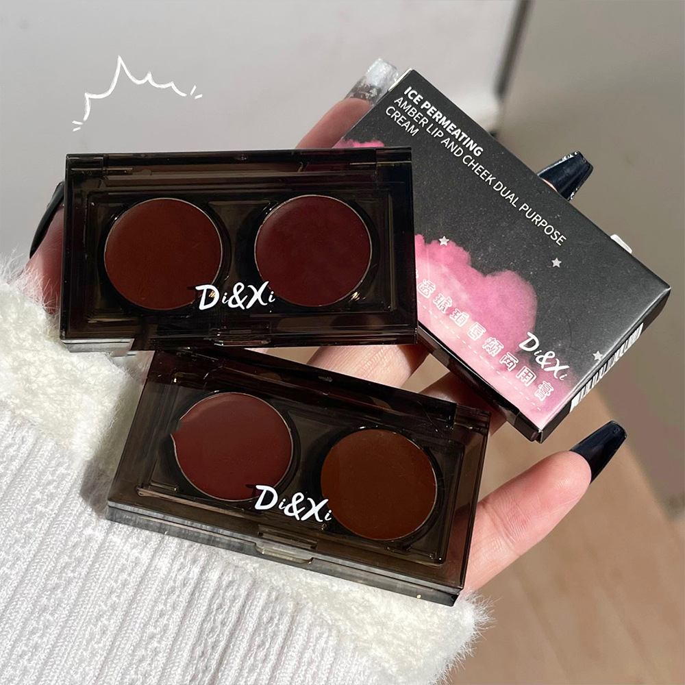 DIXI Ice-Clear Amber Lip and Cheek Dual-Purpose Cream, Soft, Smooth and silky Lipstick, pseudo natural look, color Enhancement, Versatile Blush, Cross-border wholesale Specification drawing
