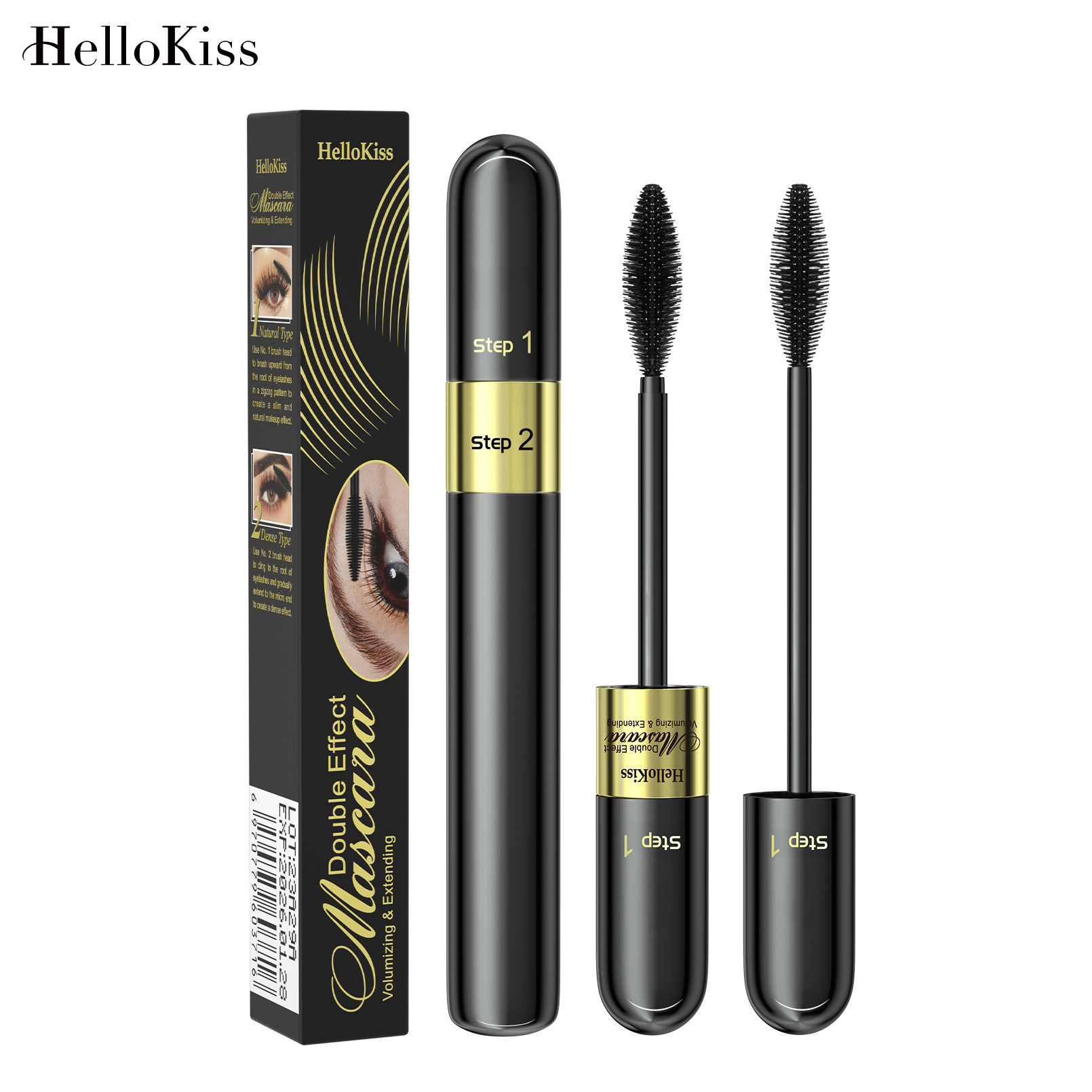 HelloKiss Sunflower Dual-Effect Waterproof Mascara: Long, curly, thick and non-smudge Mascara for cross-border use Item Picture