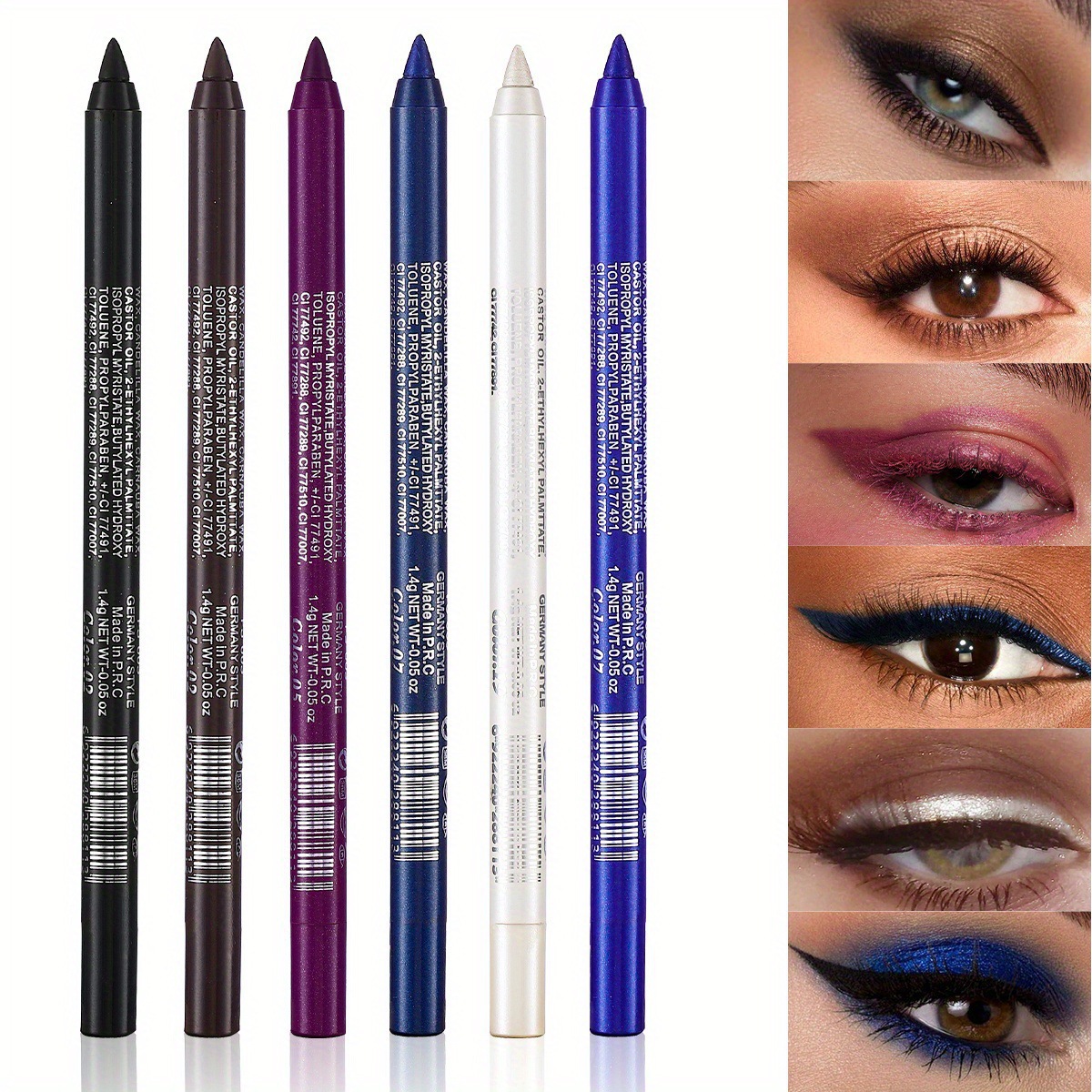 Multi-functional eyeshadow pen, single-color eyeliner pen, pearl glitter eyeliner gel pen, eye makeup pen details Picture