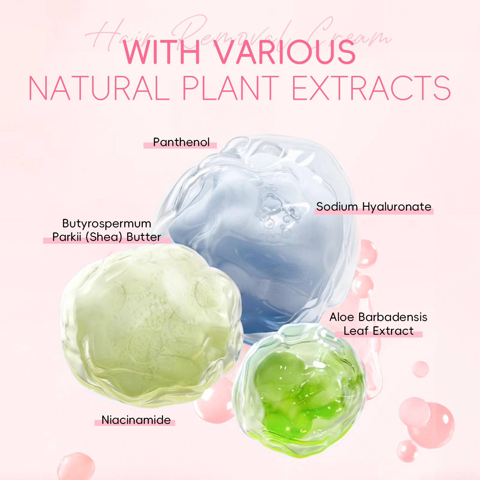 Cross-border new cherry blossom hair removal cream 50g, no black spots left under leg hair and armpits, non-irritating skin care product manufacturer in stock Application Scenario