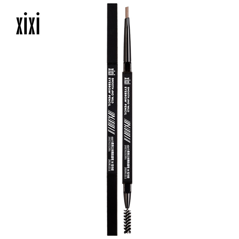 xixi's small black chopsticks feature a three-dimensional and exquisite eyebrow pencil with two ends outlining the shape of the eyebrows. It is waterproof, sweat-proof, and does not smudge naturally, with each eyebrow clearly distinguishable Item Picture