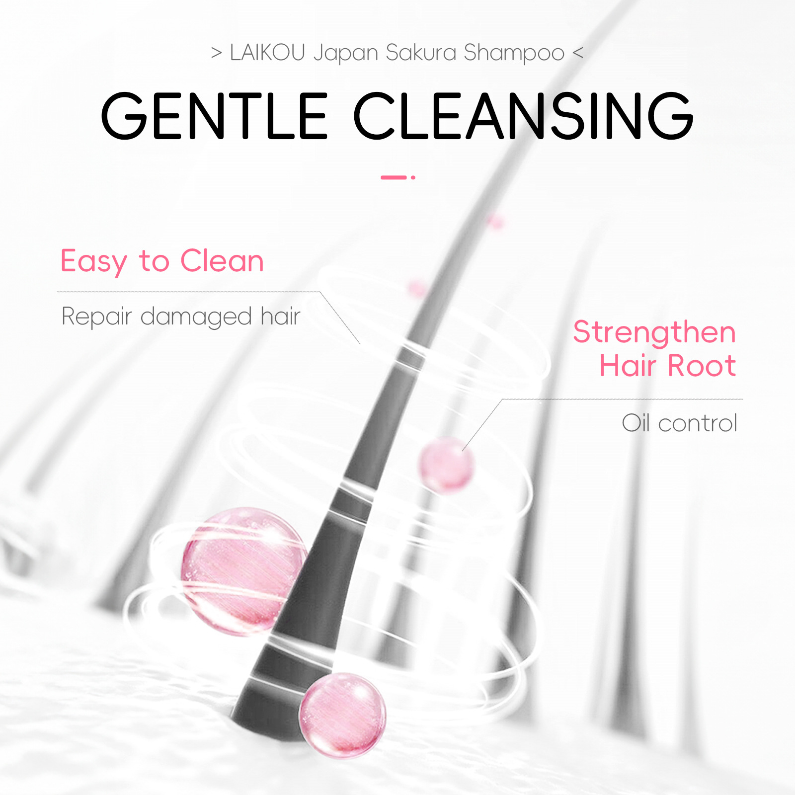 Cross-border Laiko Sakura Shampoo 200ml, cleansing hair, smooth and fragrant, factory in stock, one-piece consignment Application Scenario